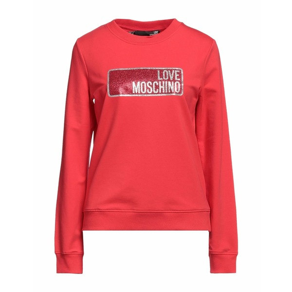 【貨物輸送無料】 モスキーノ レディース パーカー・スウェットシャツ アウター Sweatshirts Red
