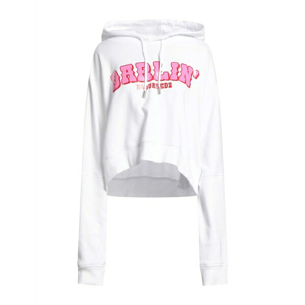 【貨物輸送無料】 ディースクエアード レディース パーカー・スウェットシャツ アウター Sweatshirts White