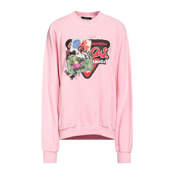 【送料無料】 ディースクエアード レディース パーカー・スウェットシャツ アウター Sweatshirts Pink