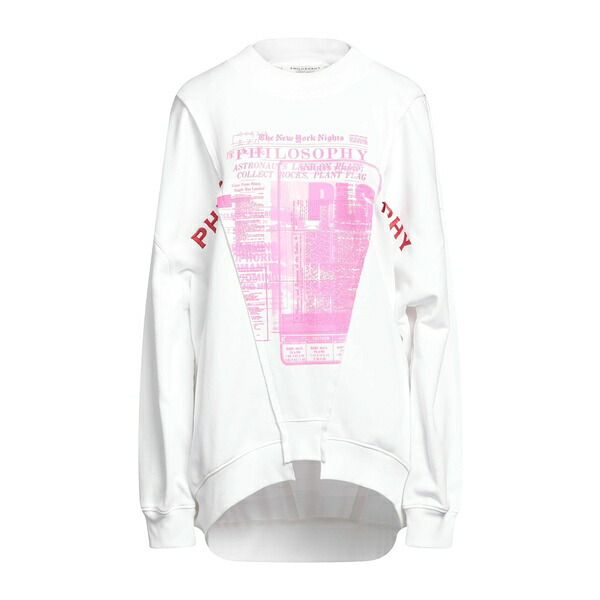 【送料無料】 フィロソフィーデロレンゾセラフィーニ レディース パーカー・スウェットシャツ アウター Sweatshirts White
