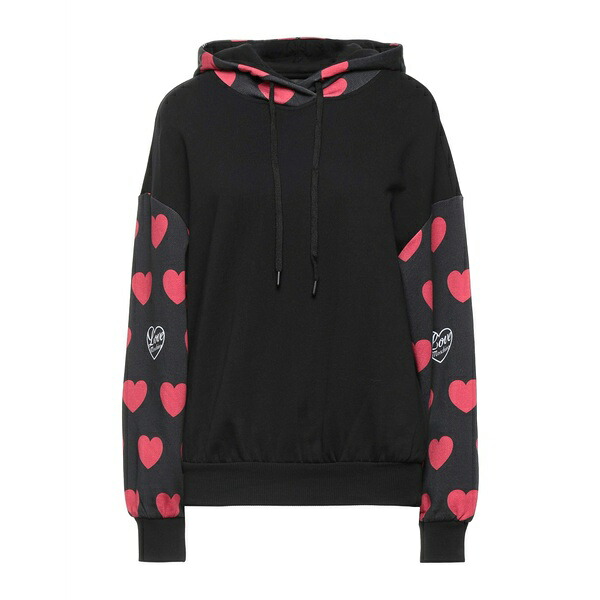 【送料無料】 モスキーノ レディース パーカー・スウェットシャツ アウター Sweatshirts Black