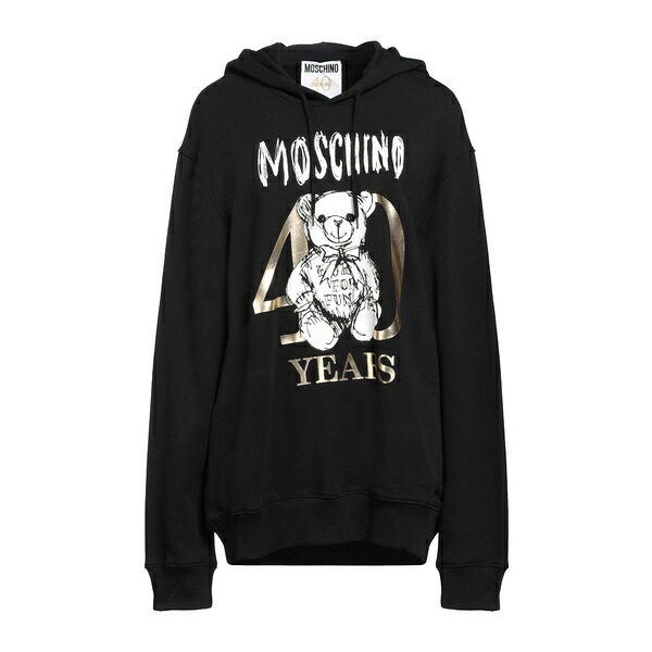 【送料無料】 モスキーノ レディース パーカー・スウェットシャツ アウター Sweatshirts Black