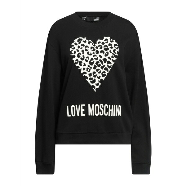 【貨物輸送無料】 モスキーノ レディース パーカー・スウェットシャツ アウター Sweatshirts Black