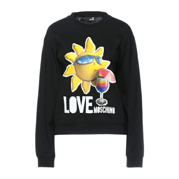 【送料無料】 モスキーノ レディース パーカー・スウェットシャツ アウター Sweatshirts Black