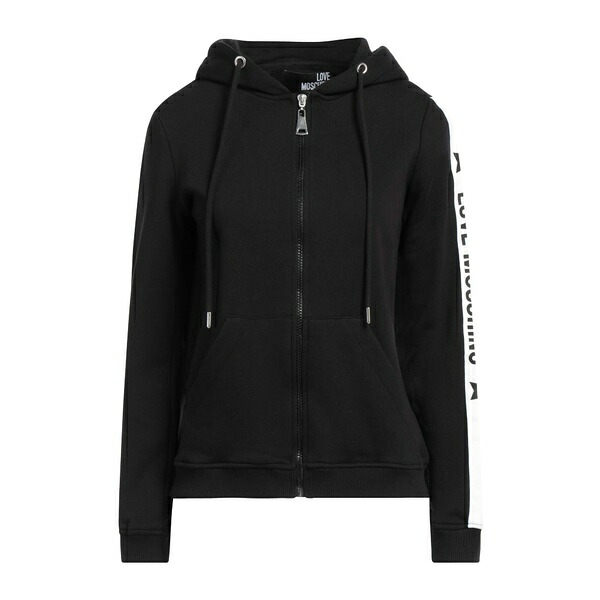 【貨物輸送無料】 モスキーノ レディース パーカー・スウェットシャツ アウター Sweatshirts Black