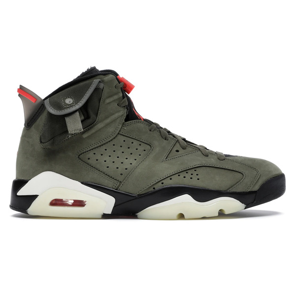Jordan ジョーダン メンズ スニーカー  【Jordan 6 Retro Travis Scott】  大いさ US_10.5(28.5糎) Medium Olive/Black-Sail-University Red