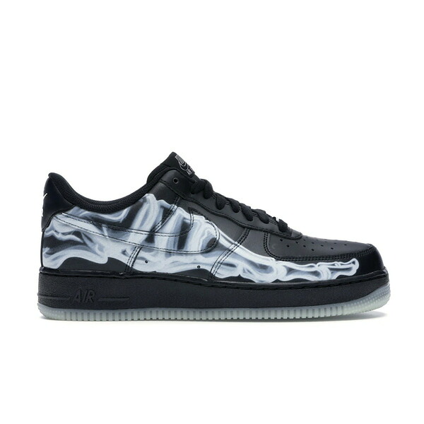 Nike ナイキ メンズ スニーカー  【Nike Air Force 1 Low Black Skeleton Halloween (2019)】  大きさ US_8(26.0珊) Black/Black-Black