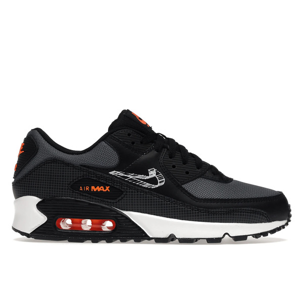Nike ナイキ メンズ スニーカー  【Nike Air Max 90 3D Swoosh Black Grey Orange】  大きさ US_8(26.0珊) Black/Grey/Orange