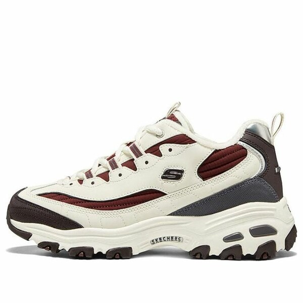 Skechers スケッチャーズ レディース スニーカー White/Burgundy/Grey 【(WMNS) Skechers D'Lites Zip Along Shoes 'White Burgundy Grey' 896269-NTMT】 サイズ US_6(23.0cm)|asty