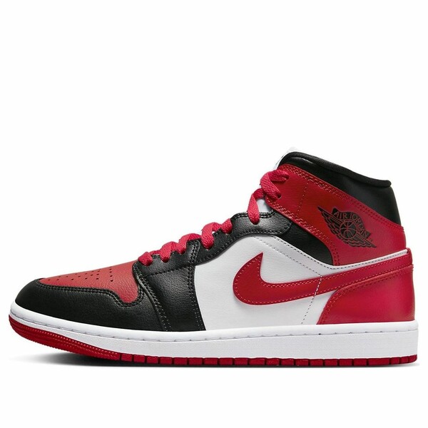 Air Jordan ジョーダン レディース スニーカー Black/Red 【(WMNS) Air Jordan 1 Mid \u0027Alternate Bred Toe\u0027 BQ6472-079】  大きさ US_7(24.0糎)