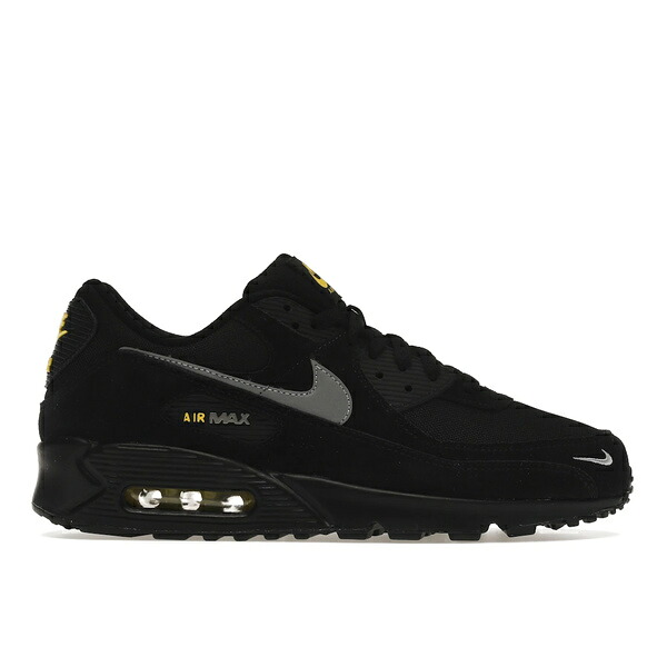 Nike ナイキ メンズ スニーカー 【Nike Air Max 90 Black Yellow Strike Metallic Cool Grey】 サイズ US_11(29.0cm) Black/Yellow Strike/Metallic Cool Grey|asty