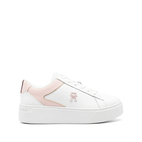 トミー ヒルフィガー レディース スニーカー シューズ Court 45粍 leather flatform sneakers White
