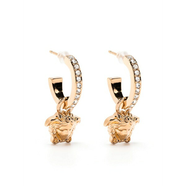 ヴェルサーチ レディース ピアス&イヤリング アクセサリー La medusa hoop earrings Gold|asty