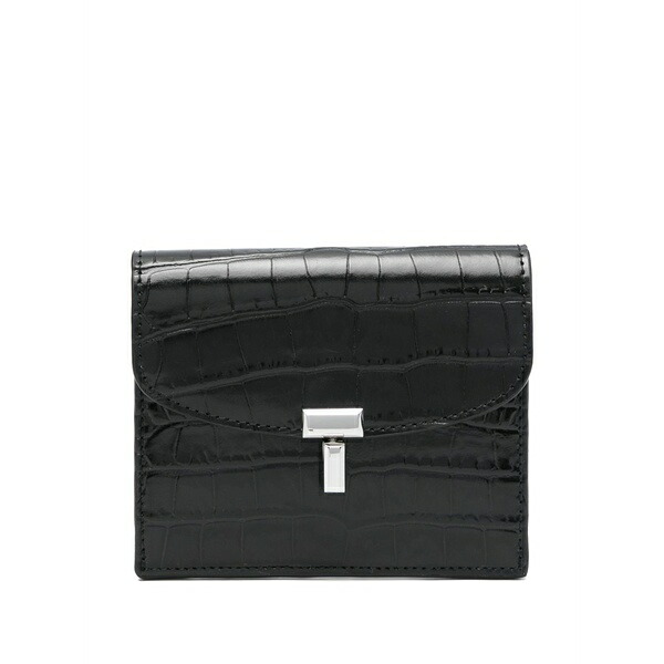 トーテム レディース 財布 アクセサリー T-lock leather card holder Black｜asty