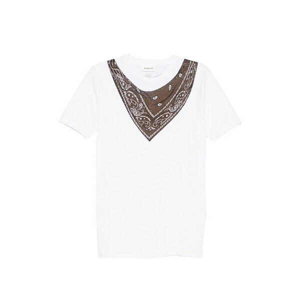パロッシュ レディース プルオーバー トップス Scarf-detail t-shirt White