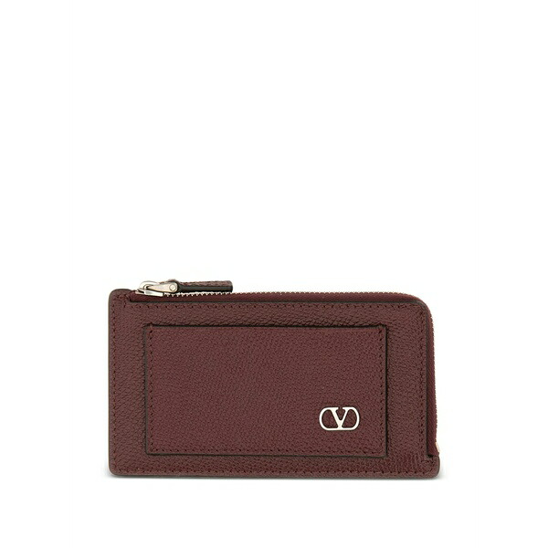 ヴァレンティノ ガラヴァーニ メンズ 紙入れ 付属品 Vlogo zip leather wallet Red