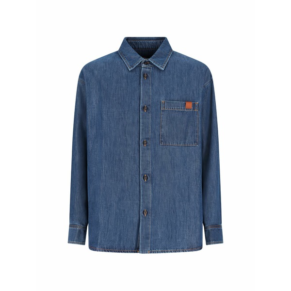 ダークパーク メンズ シャツ トップス Keanu denim shirt Blue｜asty