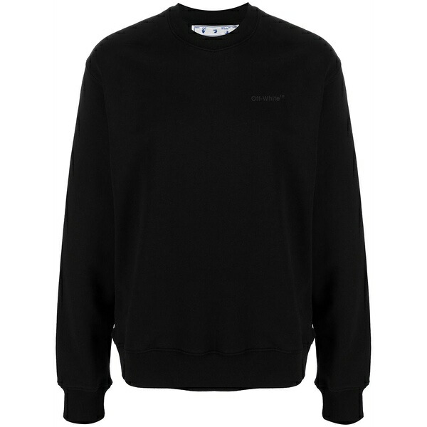 象牙色 メンズ パーカー・スウェットシャツ アウター Diag tab crew-neck sweatshirt Black