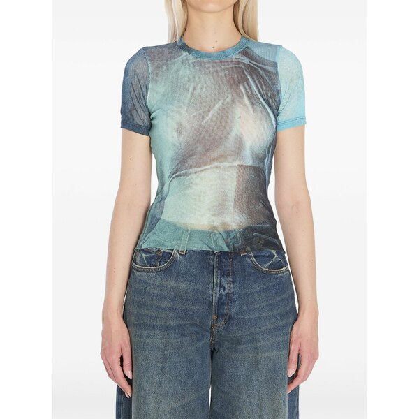 ジャン極点 ゴルチエ レディース プルオーバー トップス Water baby t-shirt Blue