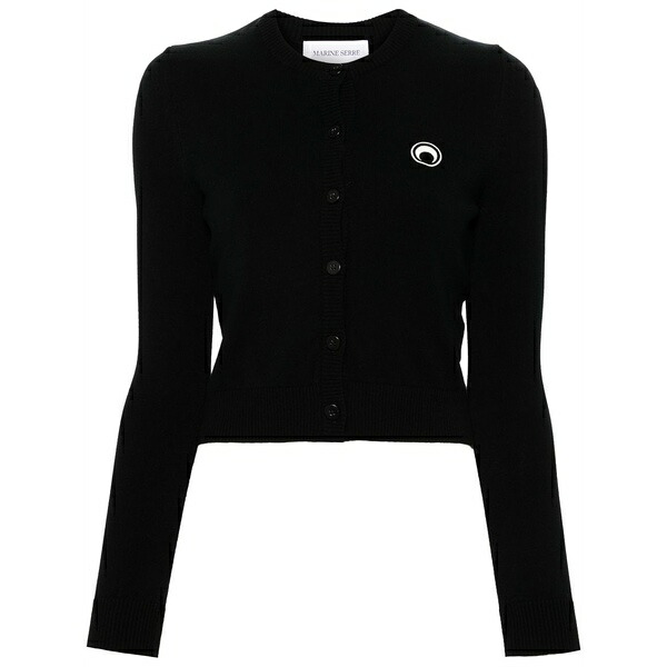 マリーン セル レディース カーディガン アウター Core knit cardigan Black｜asty