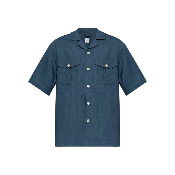 イレブンティ メンズ シャツ トップス Pocket button shirt Blue|asty