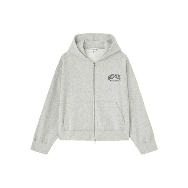 ガニー レディース パーカー・スウェットシャツ アウター Zip hoodie Grey