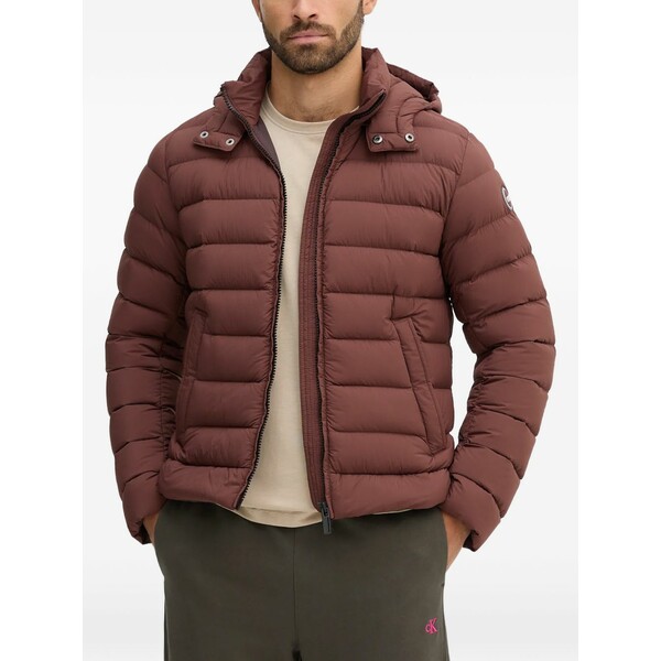 コルマール メンズ ジャケット＆ブルゾン アウター Quilted hooded jacket Brown｜asty