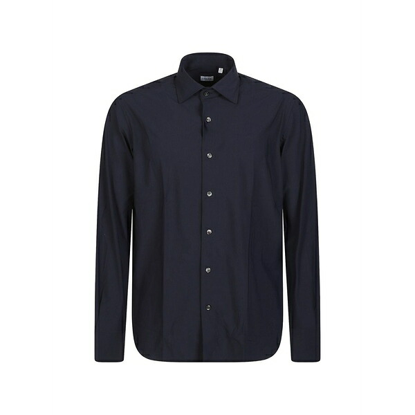 オリアン メンズ プルオーバー トップス Long-sleeve buttoned shirt Blue