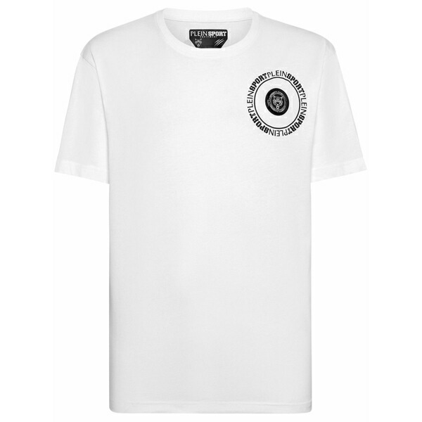飾り気の無い運動競技 メンズ プルオーバー トップス Carbon tiger print t-shirt White