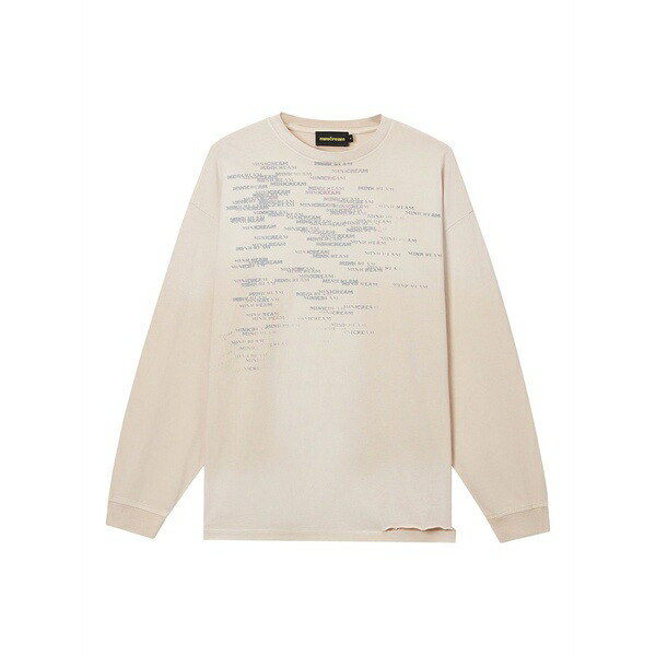 ミニクリーム レディース Tシャツ トップス Logo long-sleeve top Neutrals｜asty