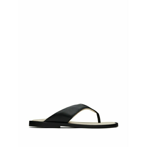 ルード メンズ サンダル シューズ T-strap leather sandals  Black