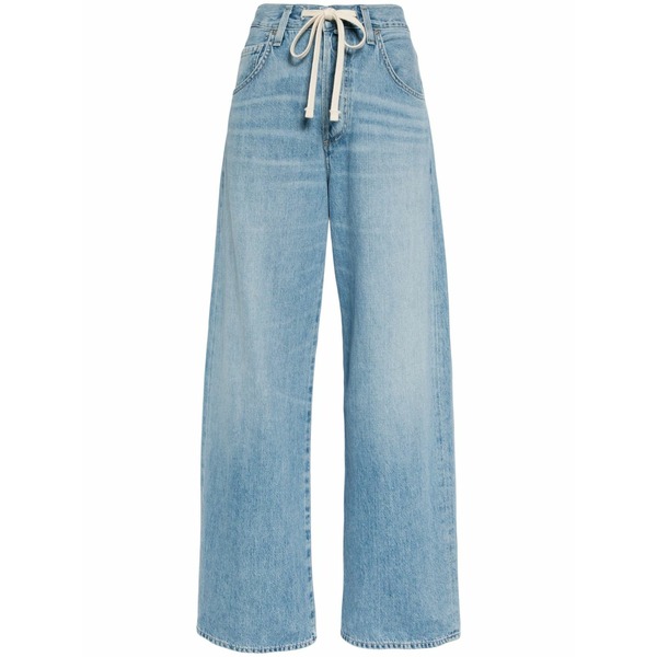 シチズンズ オブ ヒューマニティ レディース デニムパンツ ボトムス Brynn drawstring-waist cotton jeans Blue|asty