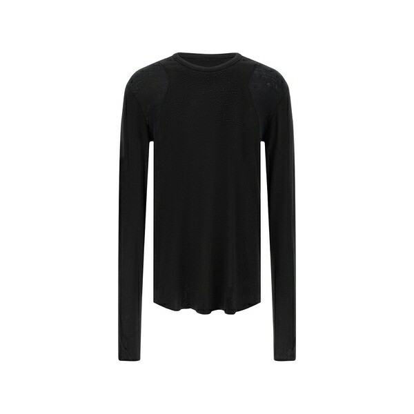 トム・クロム メンズ Tシャツ トップス Ribbed raw-cut t-shirt Black