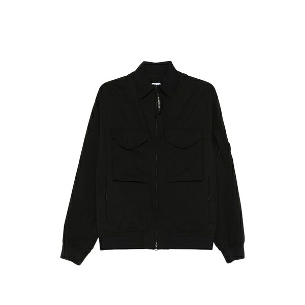 シーピーカンパニー メンズ ジャケット＆ブルゾン アウター Flap-pocket jacket Black｜asty