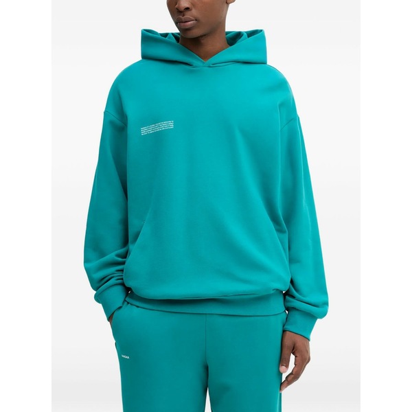 パンガイア メンズ パーカー・スウェットシャツ アウター Logo-detail long-sleeve hoodie Green