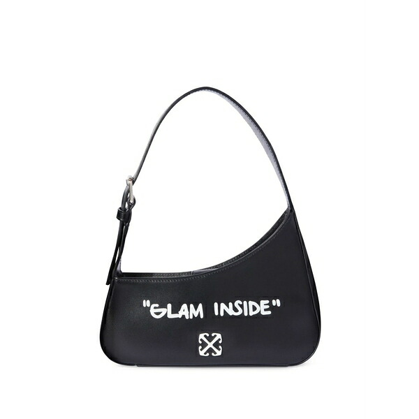 オフホワイト レディース ショルダーバッグ バッグ Jitney quote shoulder bag Black|asty