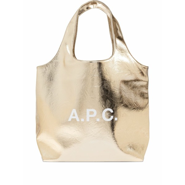 アーペーセー メンズ トートバッグ 御徒面子 Ninon metallic tote bag Gold