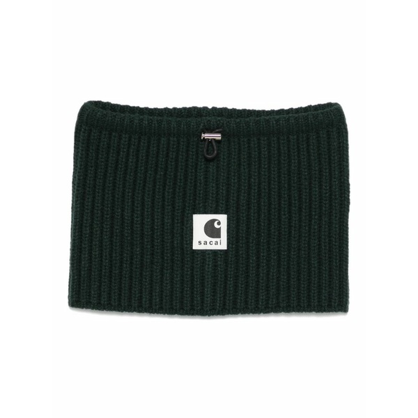 サカイ メンズ えり巻き・袈裟・えり巻き 付属物 Ribbed logo neck warmer  Green