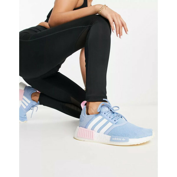 Manten No アディダスオリジナルス レディース スニーカー シューズ Adidas Originals Nmd R1 Sneakers In Pale Blue With Pink Details Blue 希望者のみラッピング無料 Css Edu Om