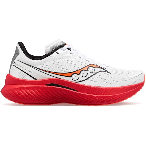 Saucony サッカニー メンズ スニーカー 【Saucony Endorphin Speed 3 White Black Red】 サイズ US_M_15 White/Black/ViziGold|asty