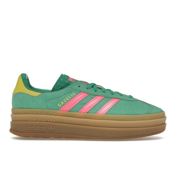 adidas アディダス レディース スニーカー  【adidas Gazelle Bold Court Green Lucid Pink (Women)】  サイズ US_7.5(24.5cm) Court Green/Lucid Pink/Pure Sulfur