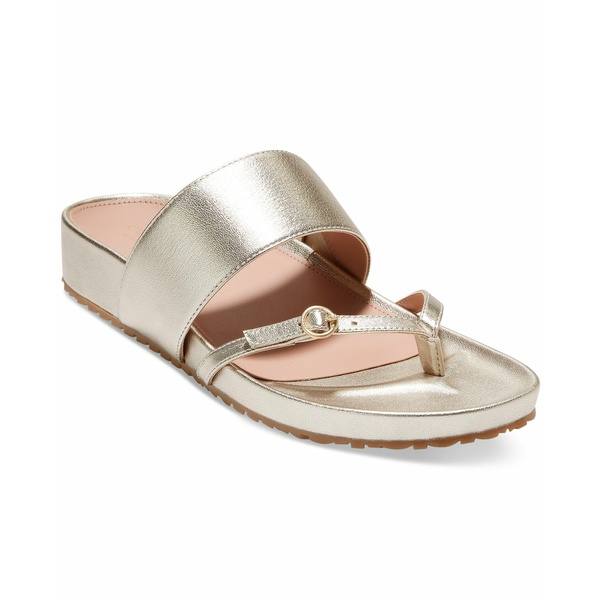 コールハーン レディース サンダル シューズ Women's Milani Thong Flat Sandals Soft Gold 最低価格の