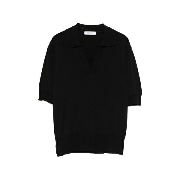 ダニエル フィエゾリ レディース プルオーバー トップス V-neck t-shirt Black