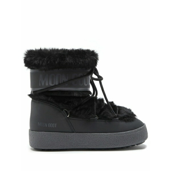お月さまブーツ レディース ブーツ シューズ Ltrack lace-up rain boots Black