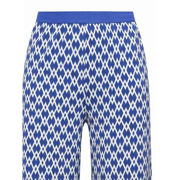 マリパルミ レディース 心地好いズボン下 ボトムス Diamond glow geometric-print trousers Blue