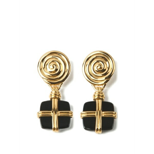 レジーナ・ピョウ レディース ピアス&イヤリング アクセサリー Squiggle gold plated with black onyx earrings Gold|asty