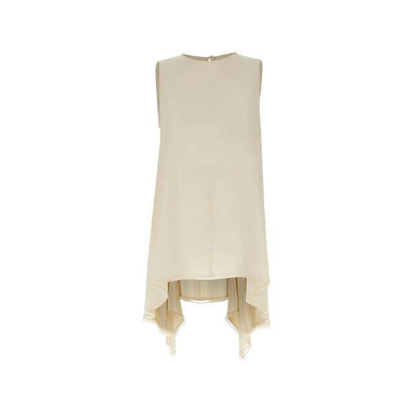 ファビアナ フィリッピ レディース シャツ トップス Ruffled asymmetric top White｜asty