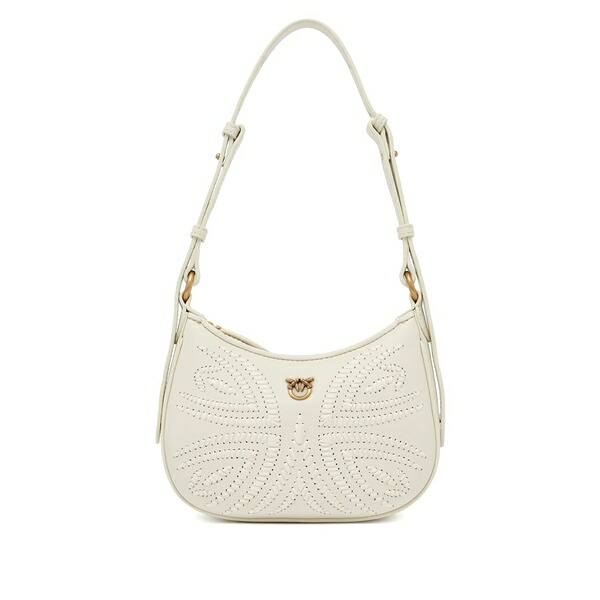 ピンコ レディース ショルダーバッグ バッグ Half moon shoulder bag White