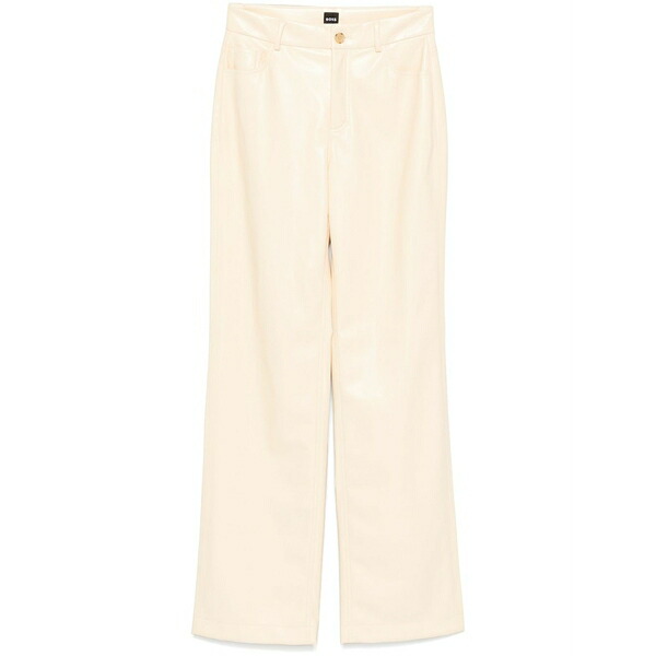 元締め レディース 心地好いズボン下 ボトムス Faux-leather trousers Neutrals