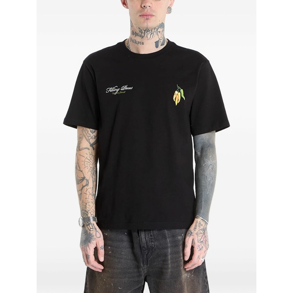 フィリングピース メンズ プルオーバー トップス Pepper graphic t-shirt Black
